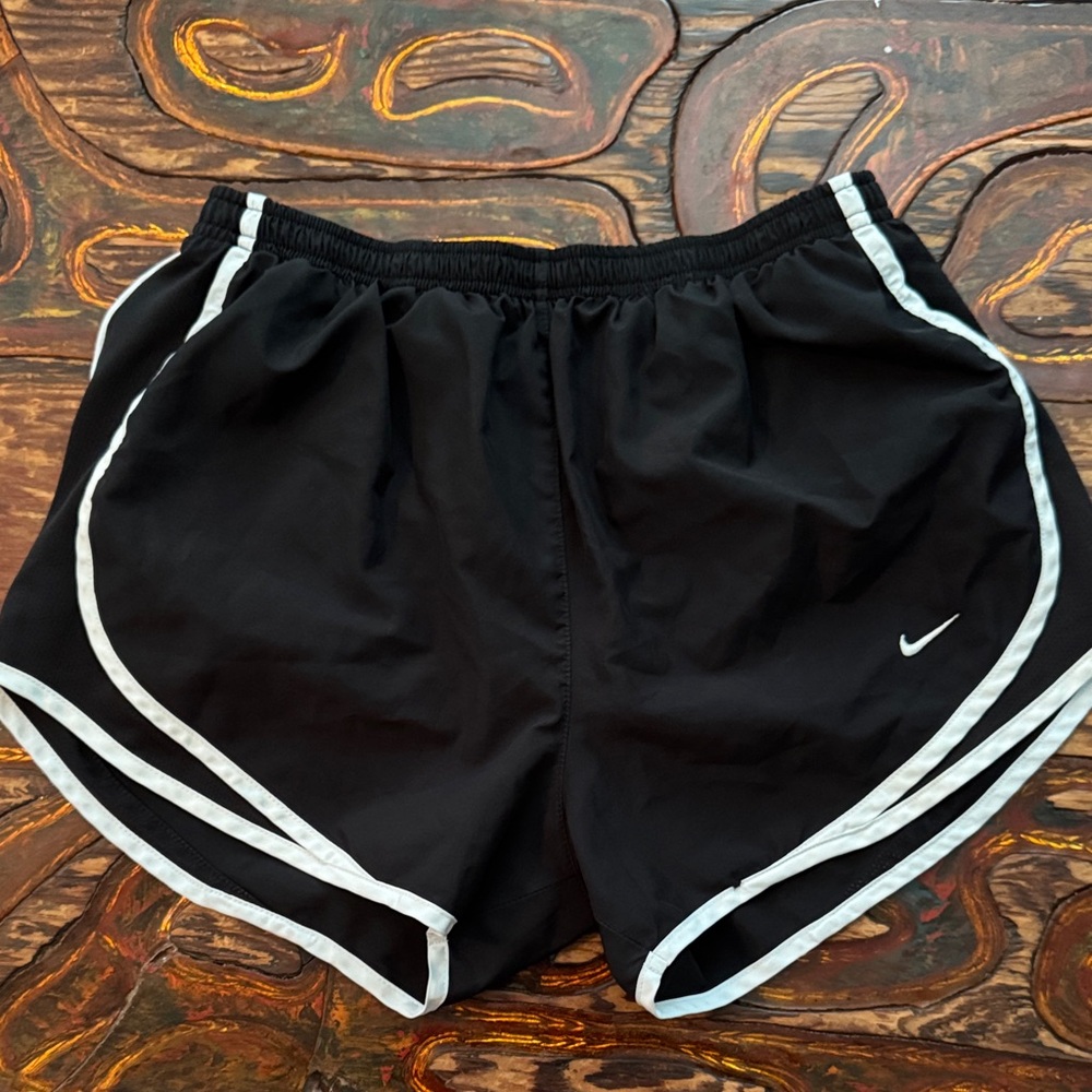 Nike Black Women's Athletic Shorts with White Trim